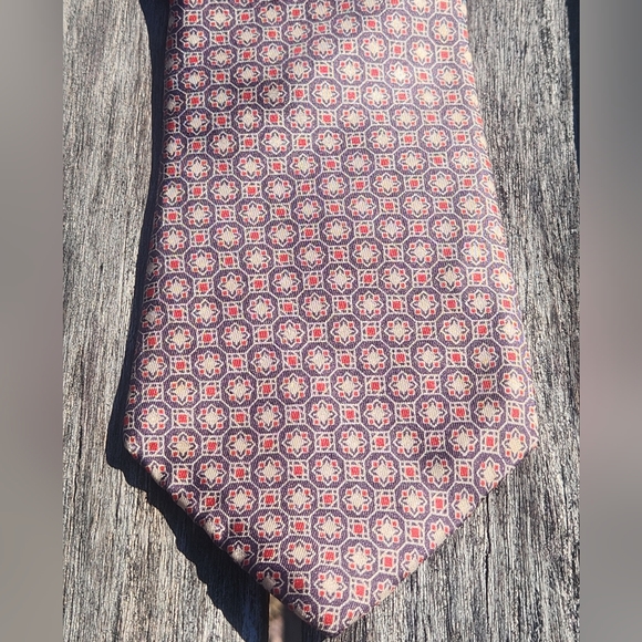 Yves Saint Laurent Vintage Geometric Silk NeckTie